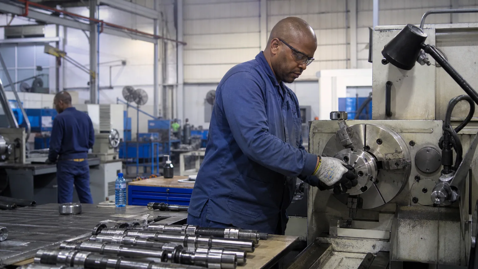 South African manufacturing production falls in August - editorial image